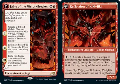 1 X Fable Of The Mirror-Breaker // Reflection Of Kiki-Jiki - Kamigawa: Neon Dyna • $17.55