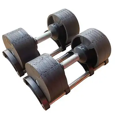 20kg Compact Adjustable Dumbbells Pair Weight Strength Training Home Gym • $495.60