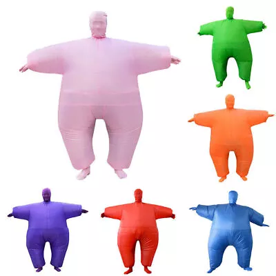 Adult Inflatable Cospaly Costumes Fat Chub Sumo Blow Up Carnival Fancy Dress Set • £34.49