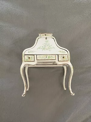 Dollhouse Exquisite 1:12  Vintage Desk Ivory & Blue FREE Shipping Continental US • $110