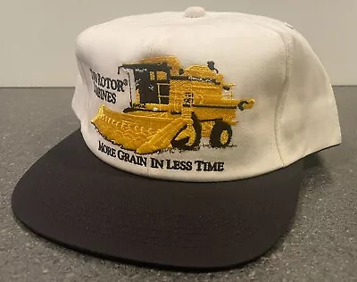 New Holland Twin Rotor Combines Wht Snapback Stitched Vintage K-Products Hat Cap • $14.99