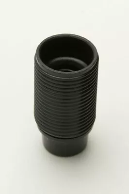 Black Plastic SES E14 Light Bulb Lamp Holder 10mm Earthed Threaded Liner • £5.25