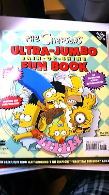 Matt Groening Signed Sketched Bart The Simpsons Ultra Jumbo Fun Book PSA STICKER • $4990