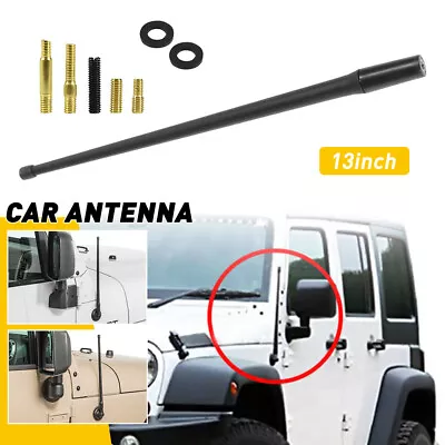 For Motorcycles Cars Street Rods Campers Boats 13  AM FM Radio Antenna Black Fit • $10.99