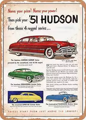 METAL SIGN - 1951 Hudson Model Line Vintage Ad • $21.95