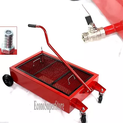 $109.99 • Buy 10 Gallon Low Profile Waste Oil  Drain Pan Tank Steel Reservoir Quick Oil Change
