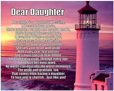 Personalised Dear Daughter Poem Birthday Christmas Gift Present • £3.99