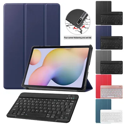 For Samsung Galaxy Tab A A7 A8 S6 S7 S8 Tablet Keyboard Slim Leather Case Cover • $21.99