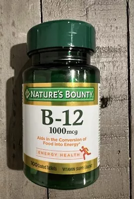 Nature's Bounty Vitamin B-12 1000 Mcg Tablets - 100 Count - EXP 9/2025 • $12.49