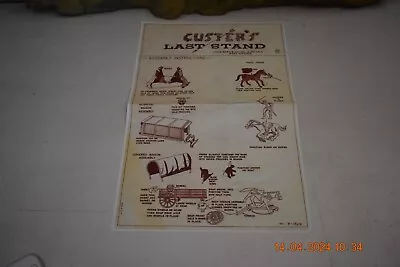Marx Custer's Last Stand Playset Assemble Instruction Sheet Copy • $1.99