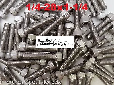 (25) 1/4-28x1-1/4 Socket Allen Head Cap Screw Stainless Steel Fine Thread 1.25 • $17.88