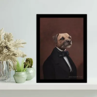 £25.98 • Buy Renaissance Regal Vintage Style Pet Portrait Poster / Canvas  - Border Terrier