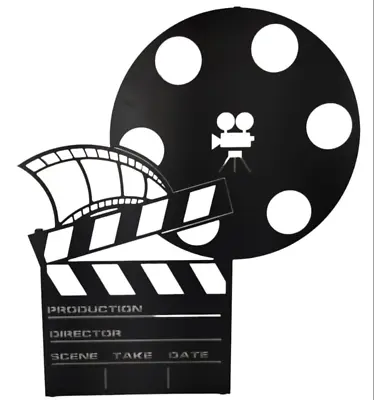 Lazart Clap Board Film Reel 22 In Metal Decorative Hanging Wall Art Media Room • $54.95