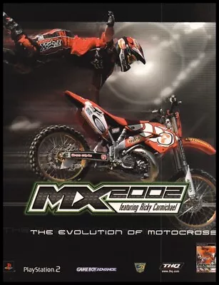 MX2002 Motocross 2001 Playstation-print Ad/mini-poster-Game Roomman Cave Décor • $14.97