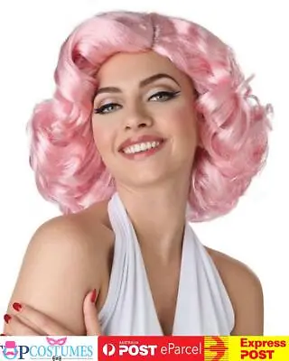 Pink Hollywood Glamour Celebrity Marilyn Monroe Bombshell 1950s Costume Wig • $40