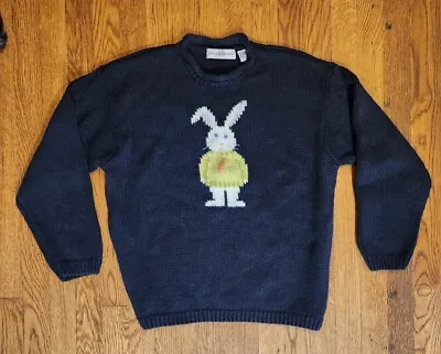 Vintage Marisa Christina Dark Blue Rabbit Sweater - Women's Size XLG   • $39