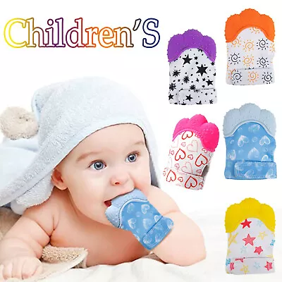 New UK Baby Silicone Teething Mitten Glove Soft Candy Wrapper Teether BPA Free • £2.99