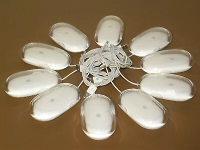 Lot Of (10) Apple M5769 Wired USB White Pro Mouse / Mice ~ Tested / Cleaned !!! • $39.99