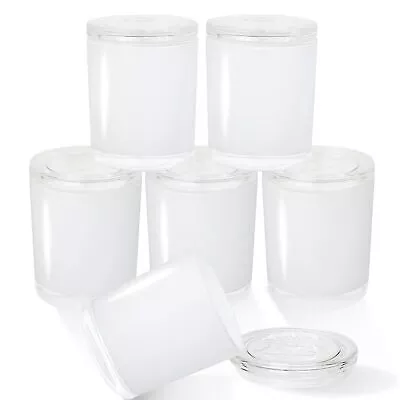 6 Pack Glass Candle Jars13.4oz White Empty Candle Jars Bulk Candle Containers... • $30.91