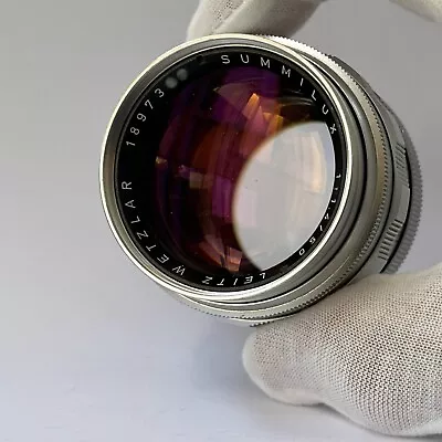 Leitz Wetzlar Summilux-M 50mm F/1.4 Lens - Silver (Used) With Lens Caps • $2100