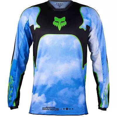 Fox Racing Mens 180 Atlas Motocross Jersey Moisture Wicking Vented Black/Green • $39.95