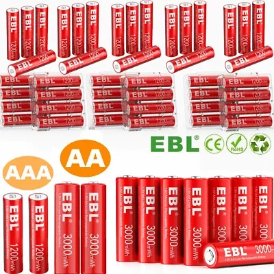 1.5V AA AAA Lithium-Ion Rechargeable Batteries 3000mWh AA 1200mwh AAA Batteries • £17.99