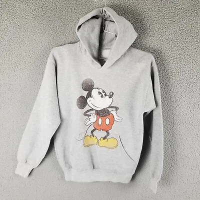 Disney Mickey Mouse Hoodie Sweatshirt Youth Large Gray Disneyland Resort • $5.93