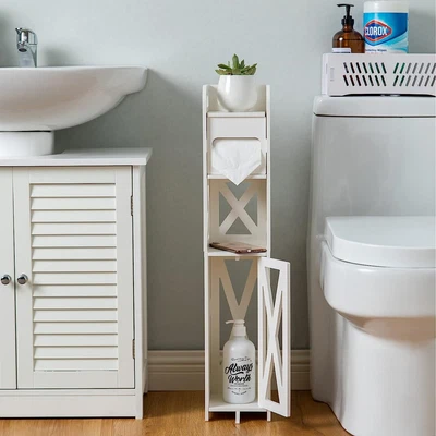 $49.99 • Buy Toilet Roll Holder Toilet Paper Roll Holder With Slim Shelf Over Toilet Storage
