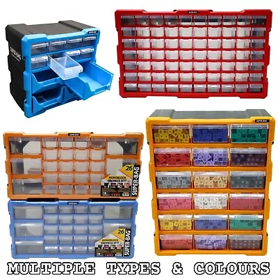 NEW Drawer & Plastic Parts Bin Storage Organiser Cabinets For Work Home Crafts • £13.99