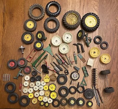 Vintage John Deere Wheels & Tires For Toy Tractor Farm Parts Or Repair Ertl • $13.50