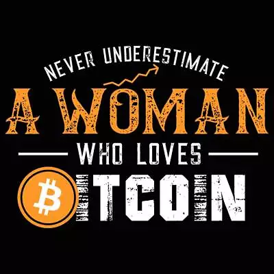 Never Understimate A Woman Who Loves Bitcoin Mens Funny T-Shirt T Shirt Tshirts • $22.56