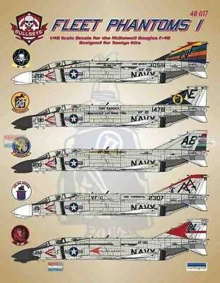 1/48 Bullseye Decals #48017 F-4B Phantom II Fleet Phantoms Pt.1 • $26