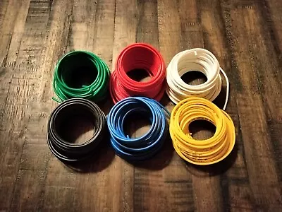 16 Gauge AWG Primary Wire | OFC Stranded Solid Copper | 5 Ft. Each | 6 Colors • $2.25