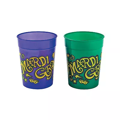 Mardi Gras Plastic Cups Party Supplies 12 Pieces • $18.69