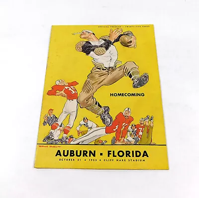 1953 Florida At Auburn College Football Program 10-31-53 • $31.49