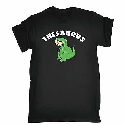 £8.97 • Buy Thesaurus T-Rex Eating Book T-SHIRT Dino Dinosaur Editor Writer Gift Birthday