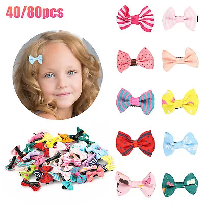 $8.98 • Buy 40pcs/set Baby Girls Kids Children Toddler Mini Flowers Hair Clips Bow Hairpin