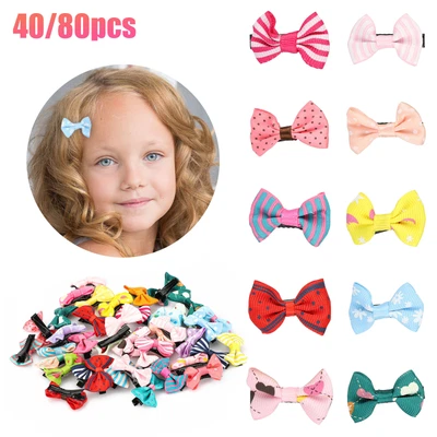 $8.98 • Buy 40pcs/set Baby Girls Kids Children Toddler Mini Flowers Hair Clips Bow Hairpin