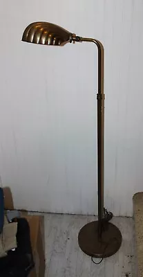 Vintage Brass Adjustable Clam Shell Floor Lamp Mid Century Modern Clamshell • $175