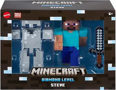 Minecraft Diamond Level Steve Figurine HLL30 - 5 1/2in - CO420840 • $35.95