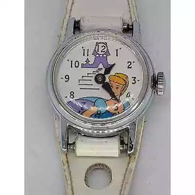 Vintage Rare Cinderella Disney Children Handwind Wind Up Watch 1971 • $303.30