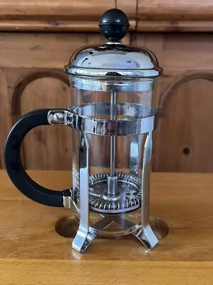 BODUM 3 Cup French Press Coffee Cafetière Stainless Steel Chrome 0.35l 12oz • £12