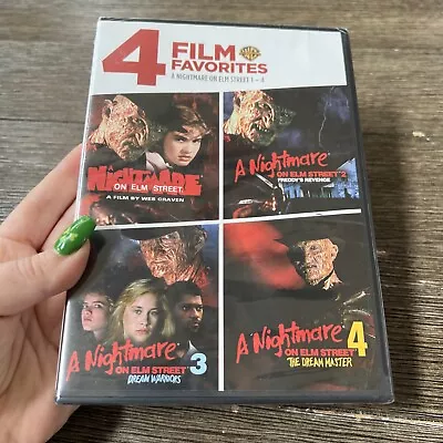 4 Film Favorites A Nightmare On Elm Street 1 2 3 4 DVD Collection Horror Sealed • $8.95