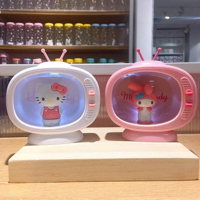 Sanrio Night Light LED Hello Kitty Melody Cinnamoroll TV Model Bedroom Desktop • £17.63