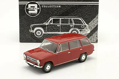 1972 FIAT 124 Familiare 1972 Monza Red/brown Interior - 1/18 - TRIPLE 9 • $299.99