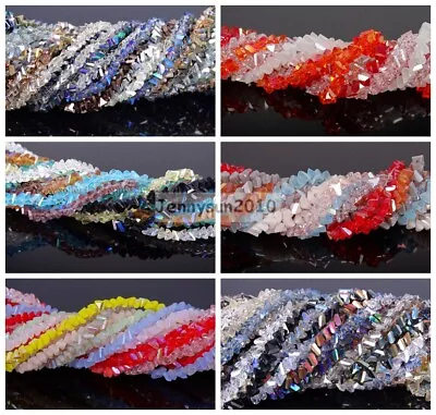 Czech Crystal Faceted Triangle Pointed Loose Spacer Beads 3mm 4mm 6mm Strand • $4.54