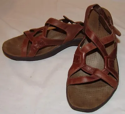 Merrell Agave Brown Leather Slingback Sandals 10 Womens Shoes • $34.81