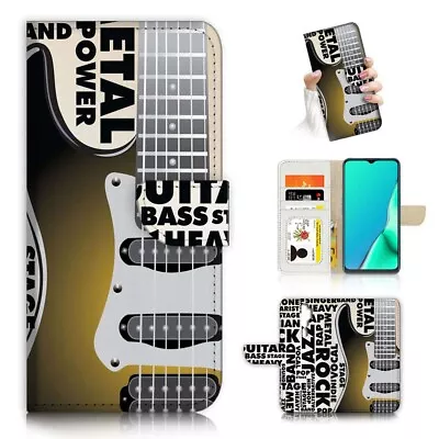 ( For Oppo A9 2020 ) Wallet Flip Case Cover PB21303 Guitar Music • $12.99