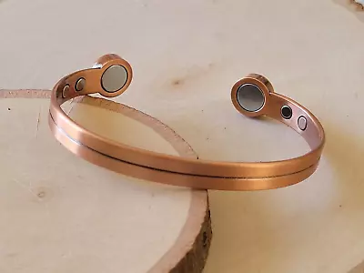 Pure Copper Magnetic Bracelet Arthritis Therapy Cuff W 2 Large 4 Regular Magnets • $13.95