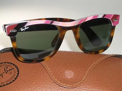 Ray Ban Rb2143 47[]22 Multi Color Stripes Tort G15 Smallest Wayfarer Sunglasses • $284.99